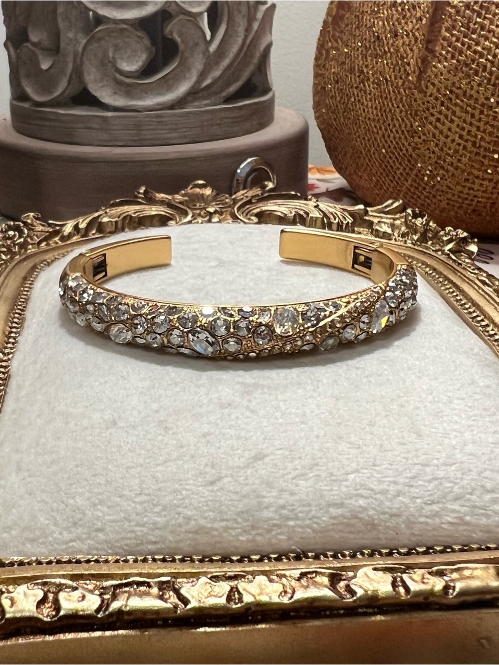 Brighton Trust Your Journey Golden Hinged Bangle